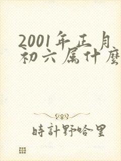 2001年正月初六属什么生肖