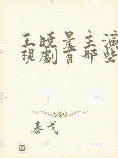 王晓晨主演的电视剧有哪些
