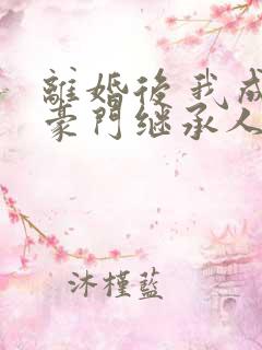 离婚后 我成了豪门继承人