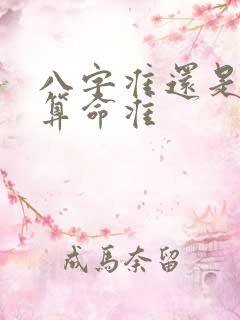 八字准还是称骨算命准