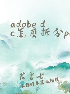 adobe dc怎么拆分pdf