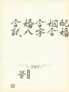 合婚合姻配对测试八字合婚