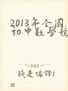 2013年全国初中数学竞赛试题及答案