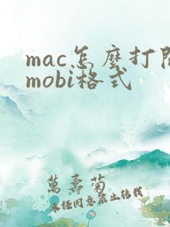mac怎么打开mobi格式