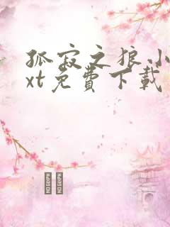 孤寂之狼小说txt免费下载
