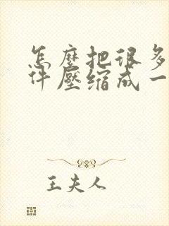 怎么把很多个文件压缩成一个压缩包