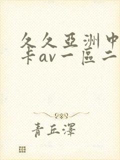 久久亚洲中文不卡av一区二区