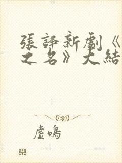 张译新剧《以法之名》大结局