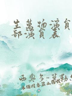 生万物演员表全部演员表