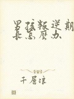 男孩叛逆期时家长怎么办