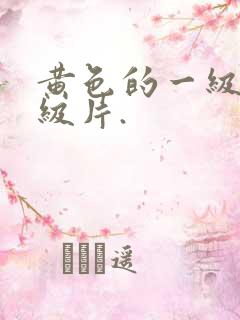 黄色的一级片二级片.