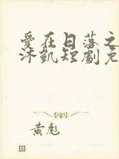 爱在日落之前王沐凯短剧免费观看