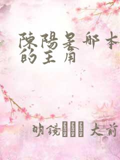 陈阳是哪本小说的主角