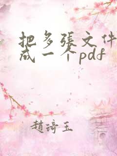 把多张文件扫描成一个pdf
