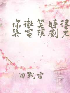 你微笑时很美全集电视剧免费观看