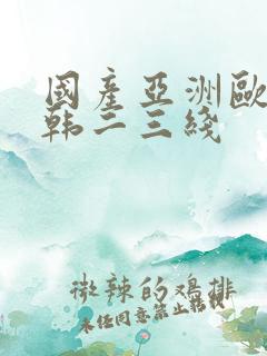 国产亚洲欧美日韩二三线