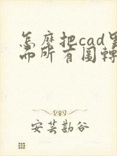 怎么把cad里面所有图转成pdf格式