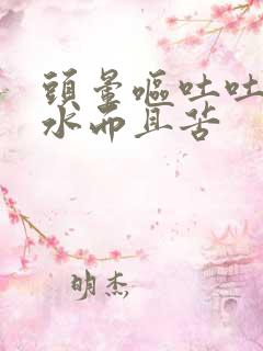 头晕呕吐吐出黄水而且苦