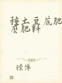 种土豆底肥用什么肥料