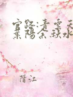 官路:青云天骄叶阳余秋水全本阅读