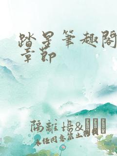 踏星笔趣阁最新章节