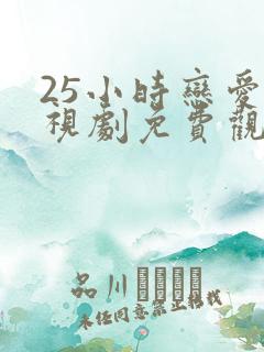 25小时恋爱电视剧免费观看完整版