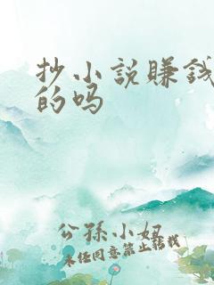抄小说赚钱是真的吗