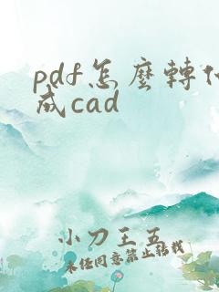 pdf怎么转化成cad