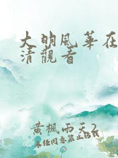 大明风华在线高清观看