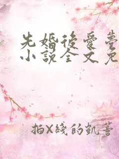 先婚后爱梦筱二小说全文免费阅读