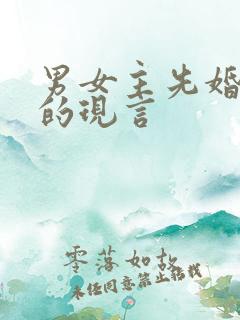 男女主先婚后爱的现言