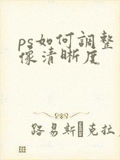 ps如何调整图像清晰度