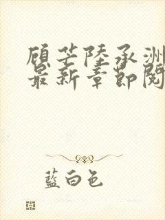 顾芒陆承洲小说最新章节阅读