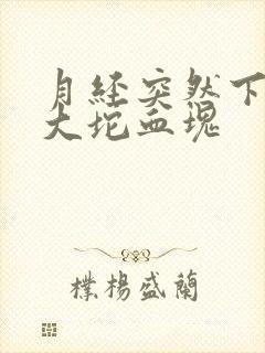 月经突然下来一大坨血块