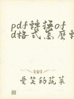 pdf转换ofd格式怎么转
