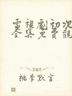 电视剧初次爱你全集免费观看