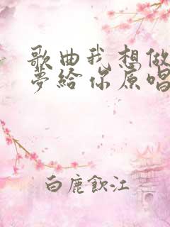 歌曲我想做一个梦给你原唱