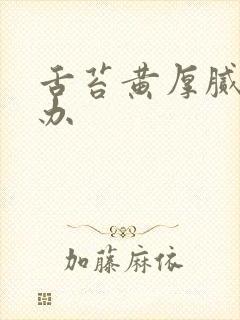 舌苔黄厚腻怎么办
