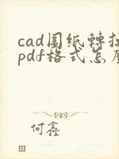 cad图纸转换pdf格式怎么整