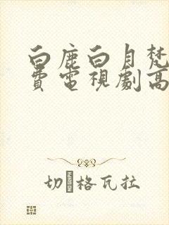 白鹿白月梵星免费电视剧高清