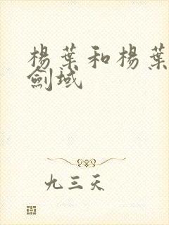 杨叶和杨叶无敌剑域