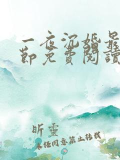 一夜沉婚最新章节免费阅读