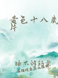 黄色十八岁一级片