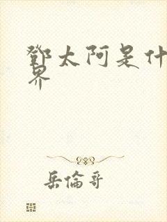 邓太阿是什么境界