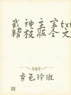 武神主宰txt精校版全文免费下载