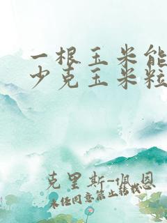 一根玉米能出多少克玉米粒