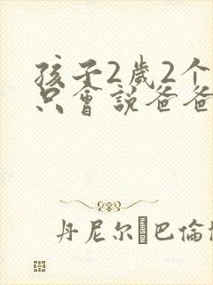 孩子2岁2个月只会说爸爸妈妈