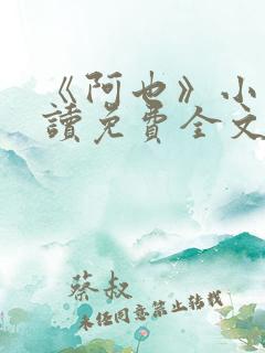 《阿也》小说阅读免费全文