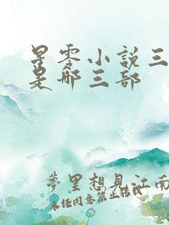 星零小说三部曲是哪三部