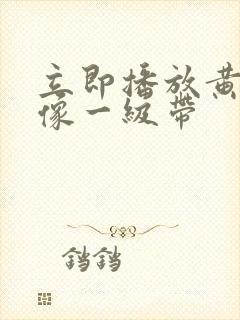 立即播放黄色录像一级带